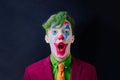 Man in clown makeup