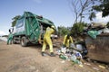 Man collecting garbage in camacari