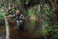 Man in the Congo jungle