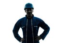 Man construction worker smiling friendly Royalty Free Stock Photo