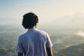 Man contemplation at the sunset Royalty Free Stock Photo