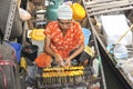 Man cooking food at the floating market in Bangkok, Thailand Royalty Free Stock Photo