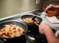 Man cooking at home alone Royalty Free Stock Photo