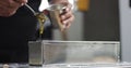 Man cooking home made bread Royalty Free Stock Photo