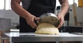 Man cooking home made bread Royalty Free Stock Photo