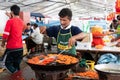 Man cooking jalebi at Thaipusam Batu Caves