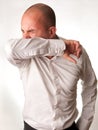 Man Coughing into Elbow Royalty Free Stock Photo