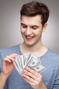 Man counting money Royalty Free Stock Photo