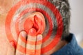 Man Covering Ear With Hand Royalty Free Stock Photo