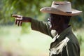 Man working at Tobacco Farm