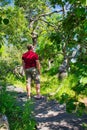 A man in the Crooked Bush of Saskatchewan