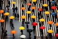 Man tokyo weather city crosswalk urban crossing pedestrian japan rain walk street umbrella person Royalty Free Stock Photo