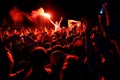 Man from the crowd with a burning flare at FIB Festival