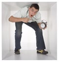Man in the cube Royalty Free Stock Photo