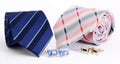 Man cuff links and tie Royalty Free Stock Photo