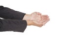 Man - cupped hands Royalty Free Stock Photo