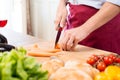 Man Cutting Carrots Royalty Free Stock Photo