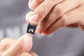 Man cutting his own nails, Keeping the body clean Royalty Free Stock Photo