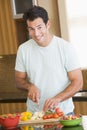 Man Cutting Vegetables