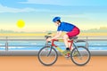 Man cycling for fitness