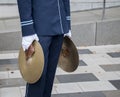 Man with cymbals Royalty Free Stock Photo