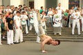 Man dance on real capoeira performance Royalty Free Stock Photo