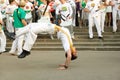 Man dance on real capoeira performance Royalty Free Stock Photo