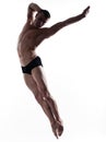 Man dancer gymnastic jump