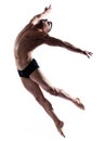 Man dancer gymnastic jump