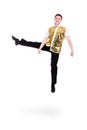 Man dancer jumping splits Royalty Free Stock Photo