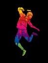 A man dancing, Action graphic vector Royalty Free Stock Photo