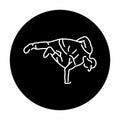 Man dancing break dance color line icon. Pictogram for web page Royalty Free Stock Photo