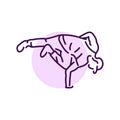 Man dancing break dance color line icon. Pictogram for web page Royalty Free Stock Photo