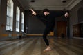 Man dancing at gym Royalty Free Stock Photo