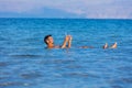 Man At The Dead Sea, Israel. Royalty Free Stock Photo