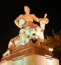 Man defeating lion