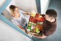 Man Delivering Groceries Royalty Free Stock Photo