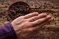 Man demonstrates the abandonment of coffee