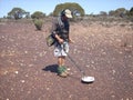 Man detecting for gold on the Western Australia goldfields.