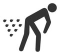 Flat Vector Man Diarrhea Icon