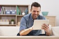 Man with digital tablet Royalty Free Stock Photo