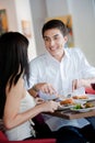 Man Dining with Partner Royalty Free Stock Photo