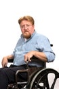 Man Disabilities In Wheelchair Royalty Free Stock Photo