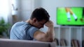 Man disappointed by football match broadcast, poor quality of digital television