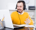 Man distance learning Royalty Free Stock Photo