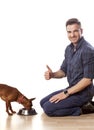 Man and a dog Royalty Free Stock Photo