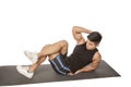 Man doing abdominal exercise Royalty Free Stock Photo