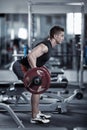 Man doing barbell row