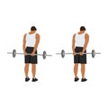 Man doing Behind the back standing wrist curls