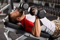 Man doing chest workout